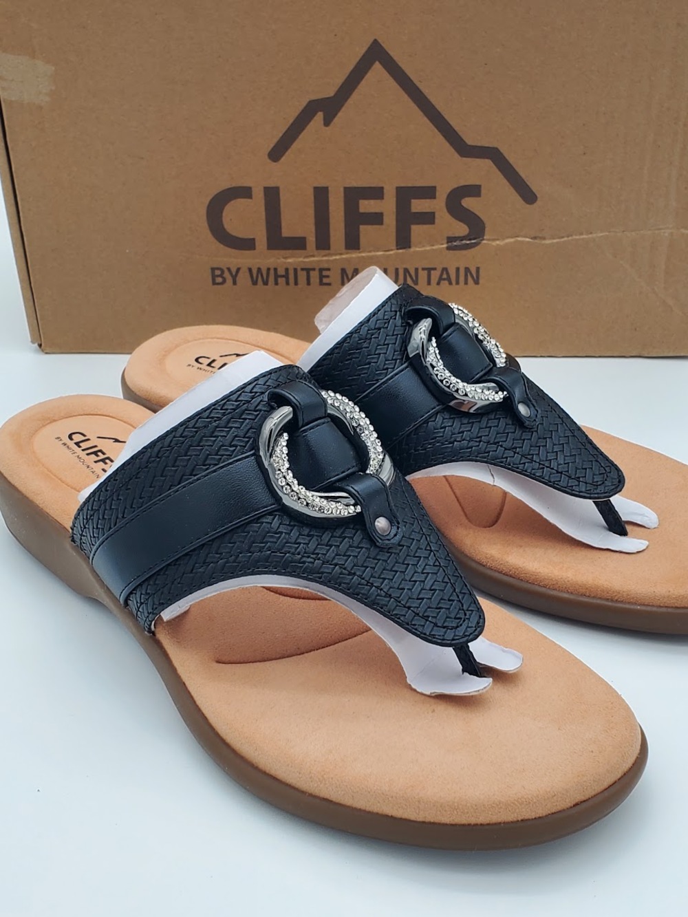 NEW - Cliffs Benedict Women’s Thong Comfort Sandals Casual Wedges - Size 9.5